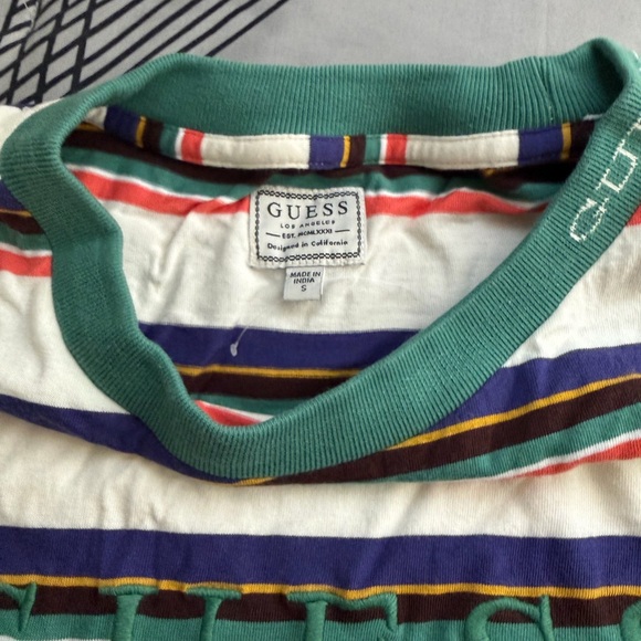 Guess Multicolor Striped Tee with Logo - Picture 3 of 4